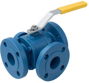 Flanged 3 Way Ball Valve