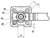 Stainless Steel 3 Piece Threaded Ball Valve — site.urun_teknik_cizim