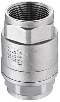 Stainless Steel Threaded Spring Loaded Vertical Check Valve