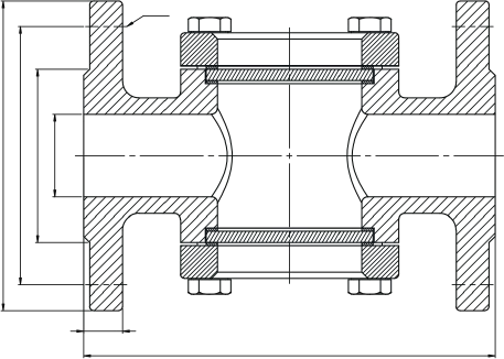 Flanşlı Akış Göstergesi — site.urun_teknik_cizim