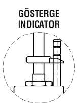 Gate Valve With Indicator PN16 DIN3225 teknik çizim